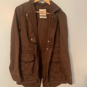 Brown military lightweight jacket